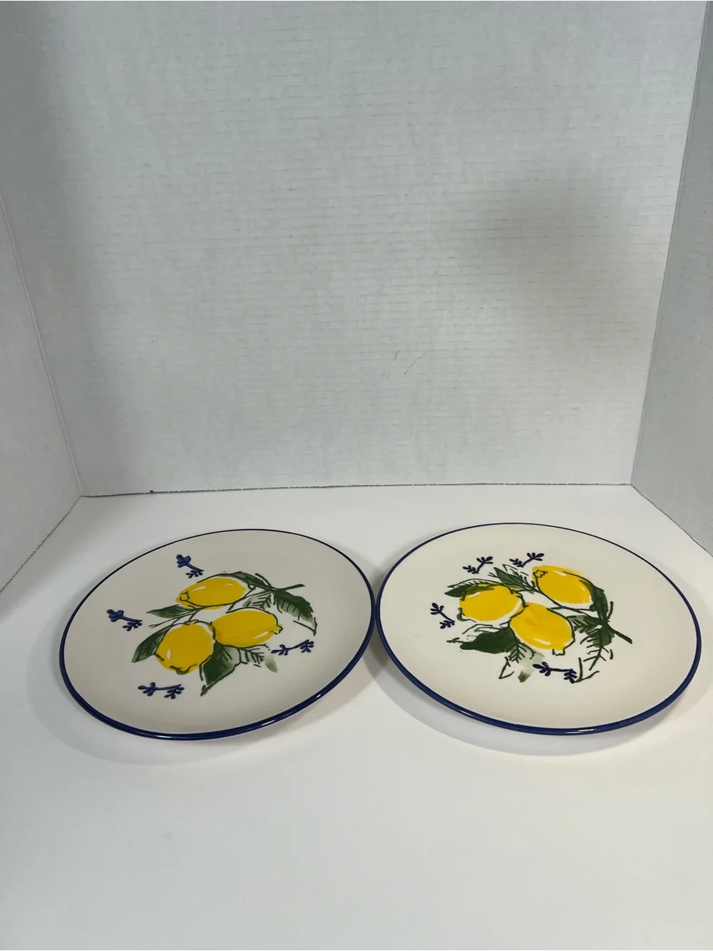 Papart Seramik Hand Painted Lemon Salad Plates Set of 2 Turkey 8”